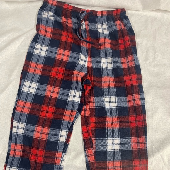 Lounge pants flannel red/white/blue plaid size large X-Large - Picture 2 of 4